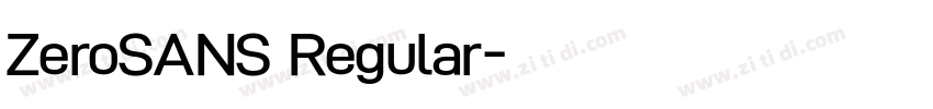 ZeroSANS Regular字体转换